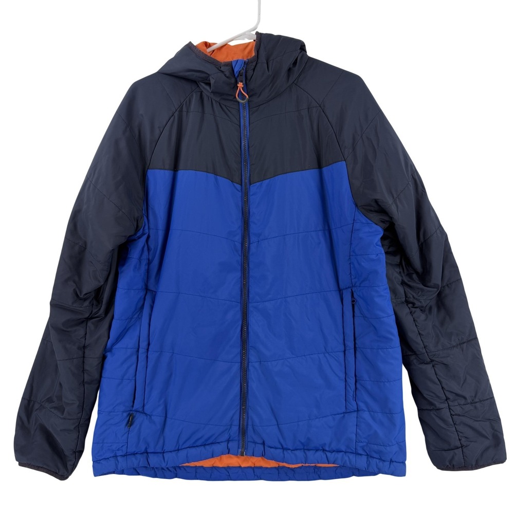 Craghoppers Puffer Jacket Mens‎ Large Blue Hooded Full Zip National Geographic